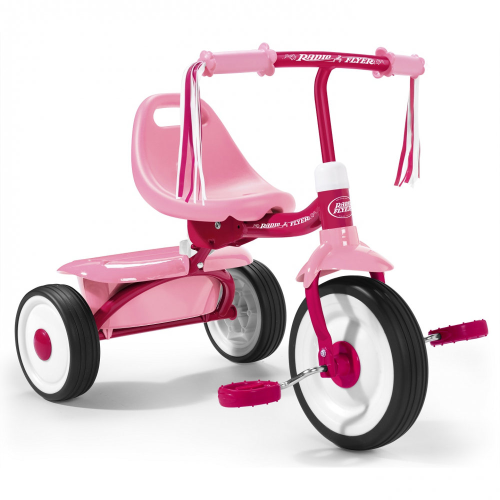 Radio Flyer-Tricicleta pliabila Radio Flyer Fold 2 Go Pink, 1-3 ani [1]