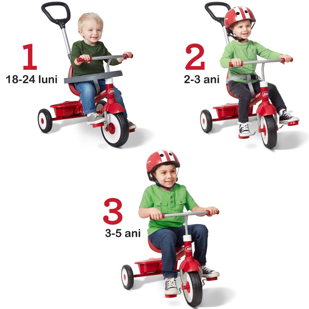 Radio Flyer-Tricicleta Radio Flyer 3-in-1 Stroll 'N Trike, Rosu, 1.5 - 5 ani [4]