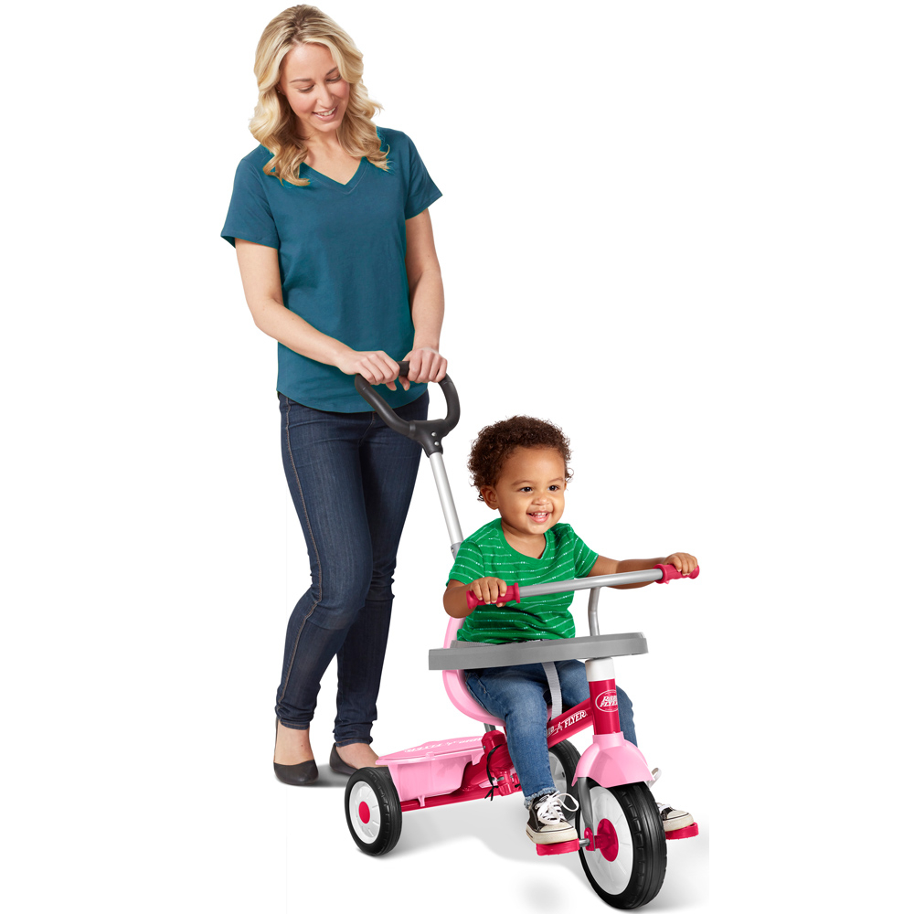 Radio Flyer-Tricicleta Radio Flyer 3-in-1 Stroll 'N Trike, Roz, 1.5 - 5 ani [4]