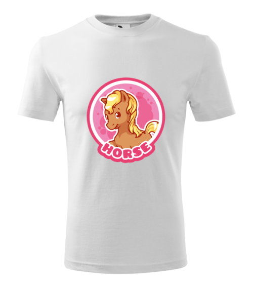 Bebeluc Print-Tricou Personalizat Alb cu Căluț Drăguț – Design Jucăuș pentru Bărbați [1]