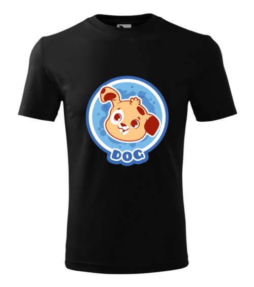 Bebeluc Print-Tricou Personalizat Alb cu Cățeluș Zâmbitor – Design Amuzant pentru Bărbați [3]