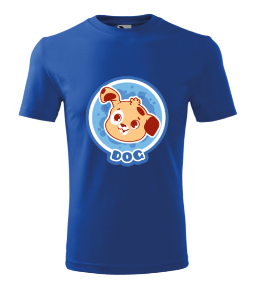 Bebeluc Print-Tricou Personalizat Alb cu Cățeluș Zâmbitor – Design Amuzant pentru Bărbați [2]