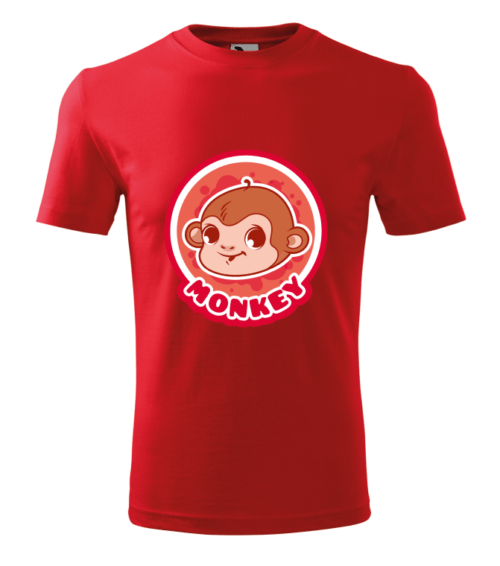 Bebeluc Print-Tricou Personalizat Alb cu Maimuță Amuzantă – Design Jucăuș pentru Bărbați [3]
