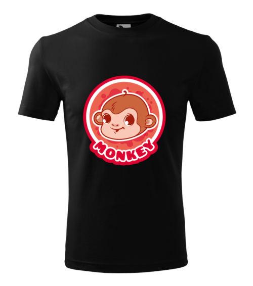 Bebeluc Print-Tricou Personalizat Alb cu Maimuță Amuzantă – Design Jucăuș pentru Bărbați [4]