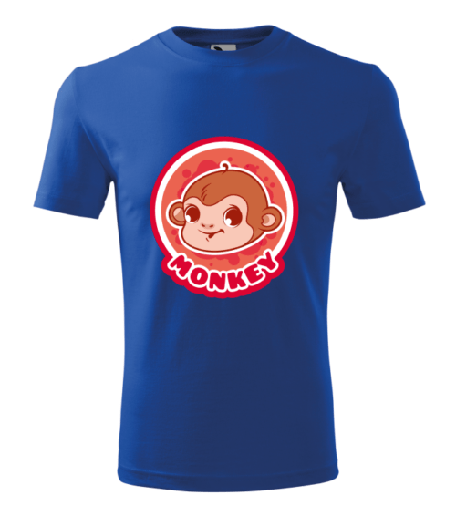 Bebeluc Print-Tricou Personalizat Alb cu Maimuță Amuzantă – Design Jucăuș pentru Bărbați [2]