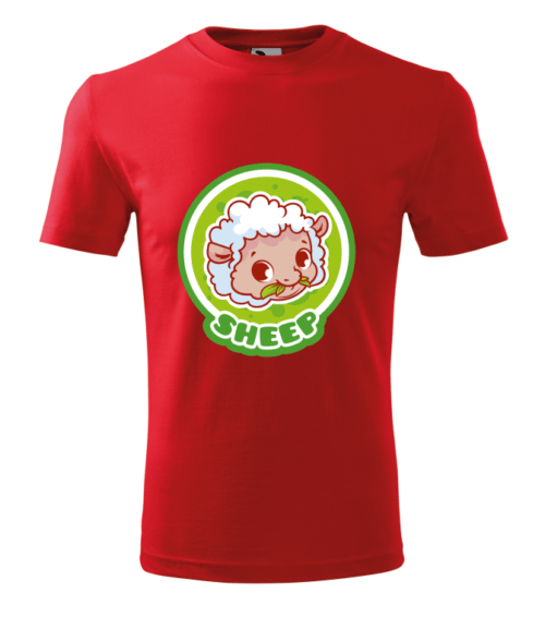 Bebeluc Print-Tricou Personalizat Alb cu Oiță Drăguță – Design Amuzant pentru Bărbați [3]