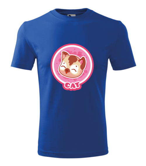 Bebeluc Print-Tricou Personalizat Alb cu Pisică Drăgălașă – Design Amuzant pentru Bărbați [2]