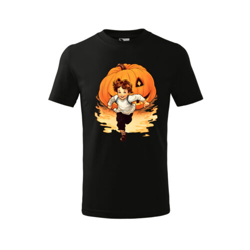 Bebeluc Print-Tricou Personalizat Copii Halloween – Alergând Printre Dovleci [1]