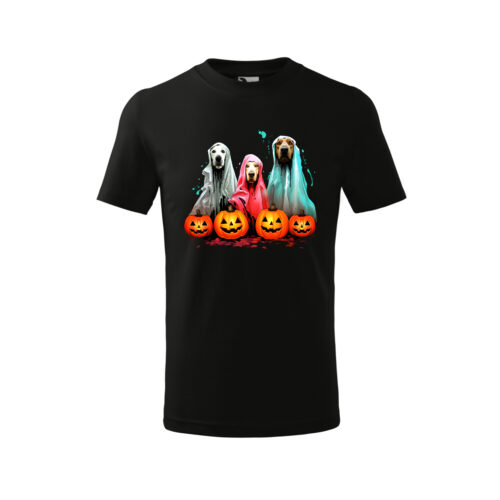 Bebeluc Print-Tricou Personalizat Copii Halloween – Căței Fantome și Dovleci [1]