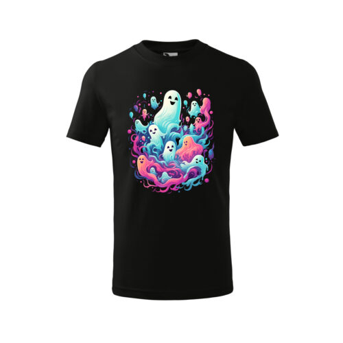Bebeluc Print-Tricou Personalizat Copii Halloween – Fantome Colorate și Vesele [1]