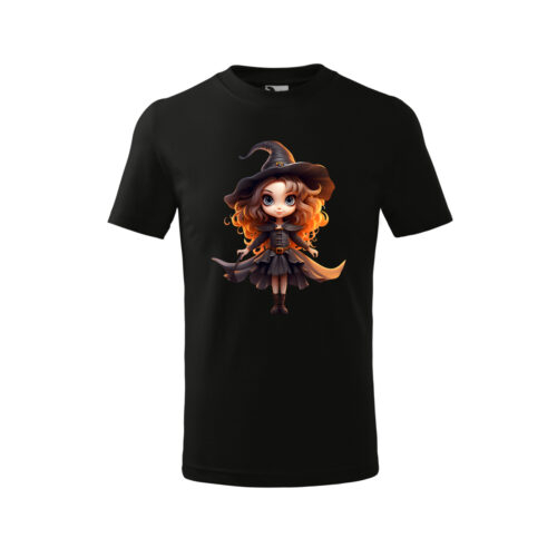 Bebeluc Print-Tricou Personalizat Copii Halloween – Fetiță Vrăjitoare Drăgălașă [1]