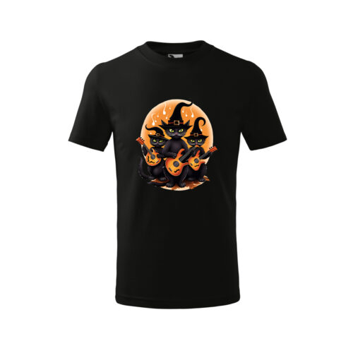 Bebeluc Print-Tricou Personalizat Copii Halloween – Pisicuțe Magice cu Chitare [1]