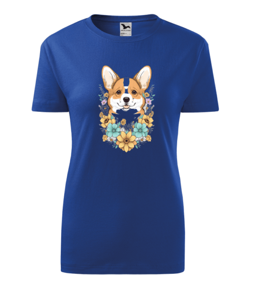 Bebeluc Print-Tricou Personalizat cu Câine Corgi și Flori - Design Unic și Adorabil [2]