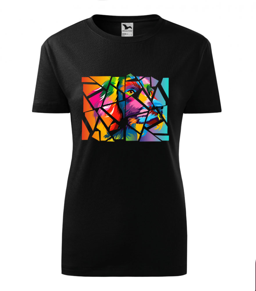 Tricou Personalizat cu Design Geometric de Urs Colorat - Stil Artistic și Modern [1]