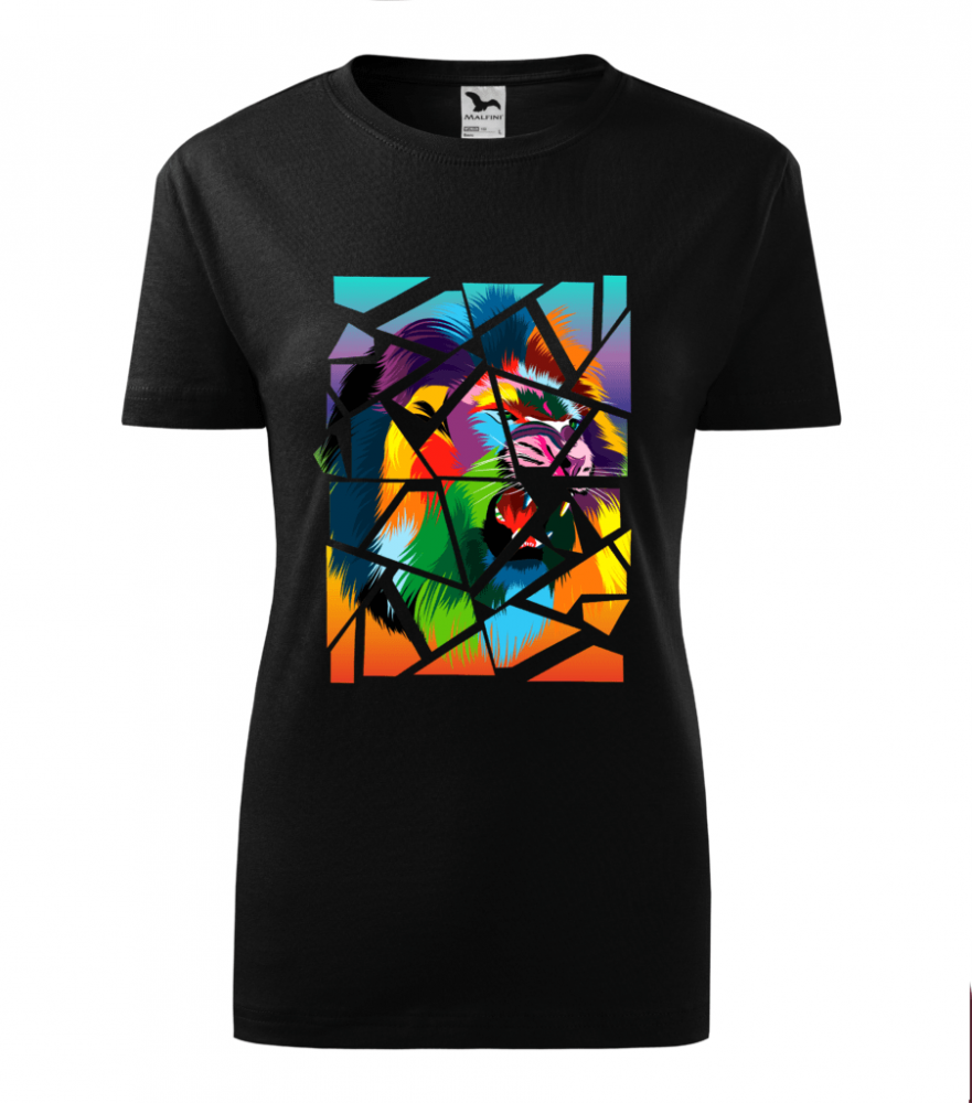 Bebeluc Print-Tricou Personalizat cu Leu Geometric Colorat - Design Artistic și Modern [1]