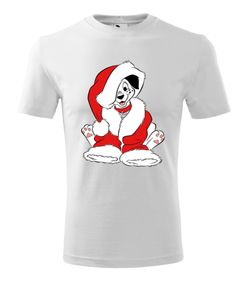Bebeluc Print-Tricou Personalizat de Crăciun cu Cățel și Costum de Moș Crăciun - Design Festiv [1]
