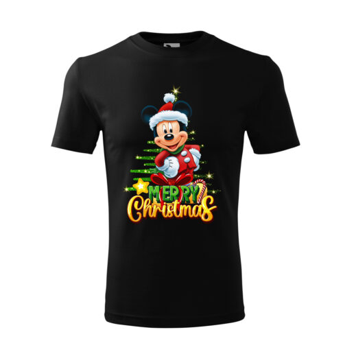 Bebeluc Print-Tricou Personalizat de Crăciun cu Personaj Animat și Mesaj Merry Christmas [1]