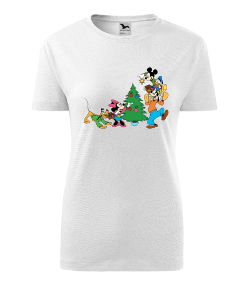 Bebeluc Print-Tricou Personalizat de Crăciun cu Personaje Animatice și Brad de Crăciun - Design Festiv [1]