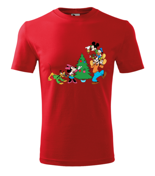 Bebeluc Print-Tricou Personalizat de Crăciun cu Personaje Animatice și Brad de Crăciun - Design Festiv [1]