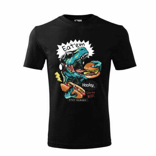 Bebeluc Print-Tricou Personalizat Eat'em Stay Hungry cu Dinozaur - Design Amuzant și Modern [1]