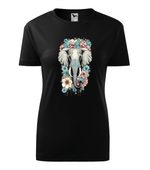 Bebeluc Print-Tricou Personalizat - Elefant Floral Artistic [3]