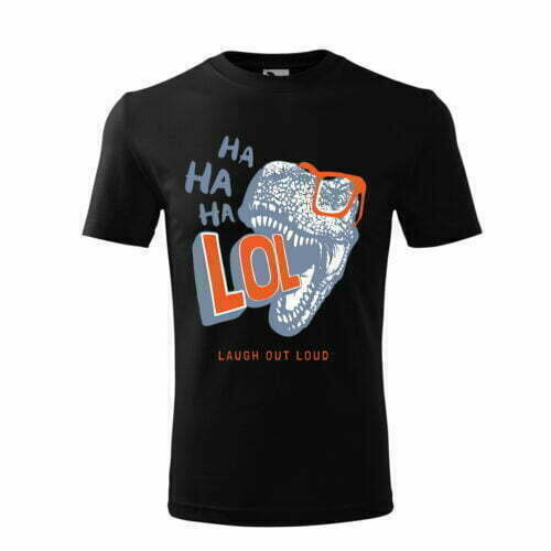 Bebeluc Print-Tricou Personalizat Ha Ha Ha LOL cu Dinozaur - Design Amuzant și Modern [1]