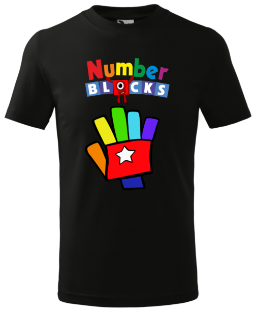 Bebeluc Print-Tricou Personalizat Negru ''Number blocks'' pentru Copii 2 [1]