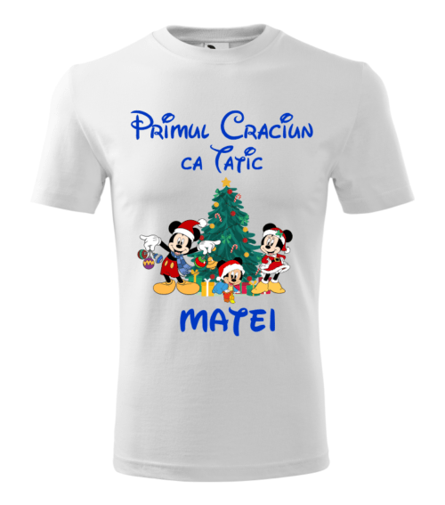 Bebeluc Print-Tricou Personalizat Primul Crăciun ca Tătic - Cadou Special pentru Tăticii Lui Matei [1]