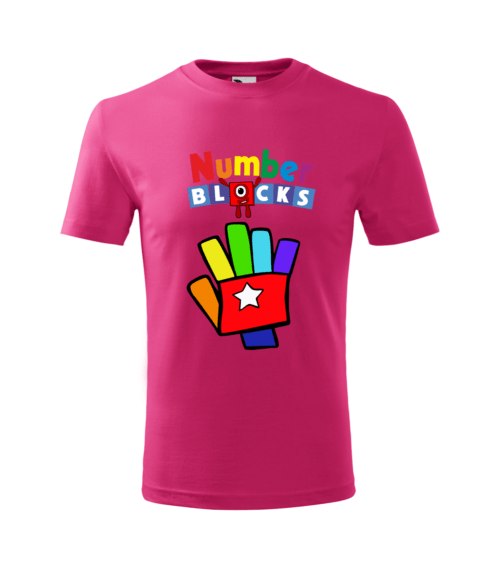 Bebeluc Print-Tricou Personalizat Roz ''Number blocks'' pentru Copii 2 [1]