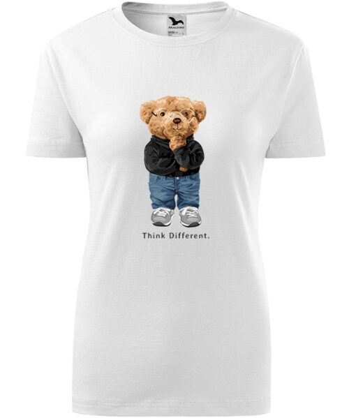 Tricou Personalizat Urs Think Different – Design Modern și Amuzant [2]