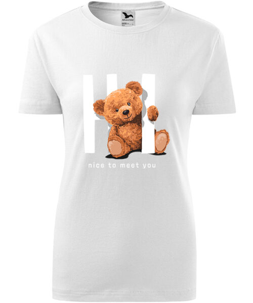 Tricou Personalizat Ursuleț Salut – Design Hi, Nice to Meet You [2]