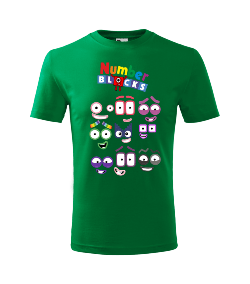 Bebeluc Print-Tricou Personalizat Verde ''Numberblocks'' pentru Copii [1]