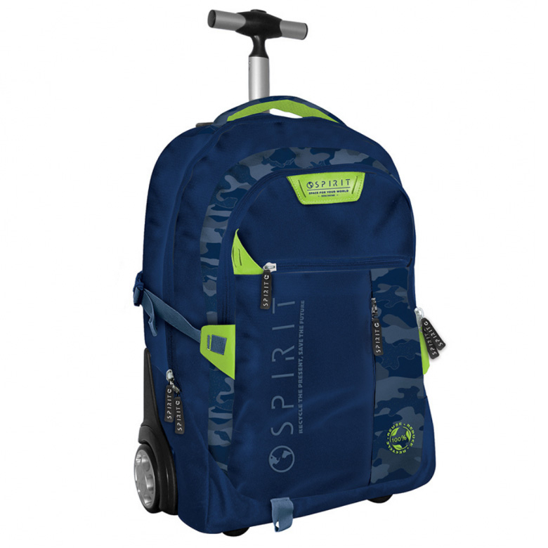 Troler Spirit Pattern, Albastru / Verde, 55x35x25 cm [1]