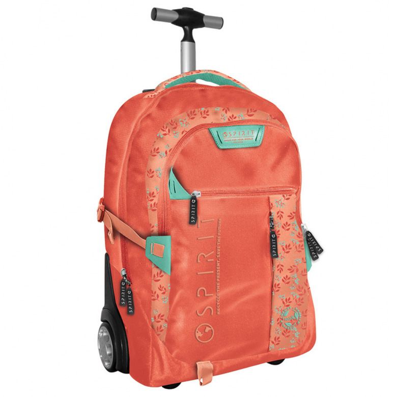Troler Spirit Pattern, Portocaliu / Verde, 55x35x25 cm [1]