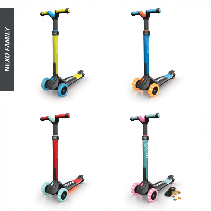 Berg Toys-Trotineta BERG Nexo Rosu Pliabila cu Lumini [3]