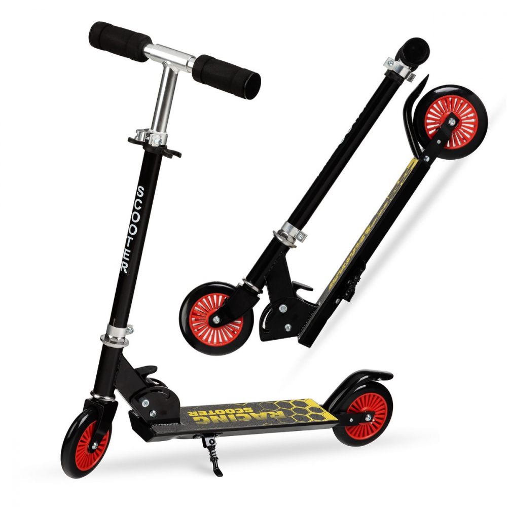 Trotineta copii, QKIDS, FLO Black, Rulmenti ABEC-9, Roti poliuretan 85A, Ghidon T-shapea [4]