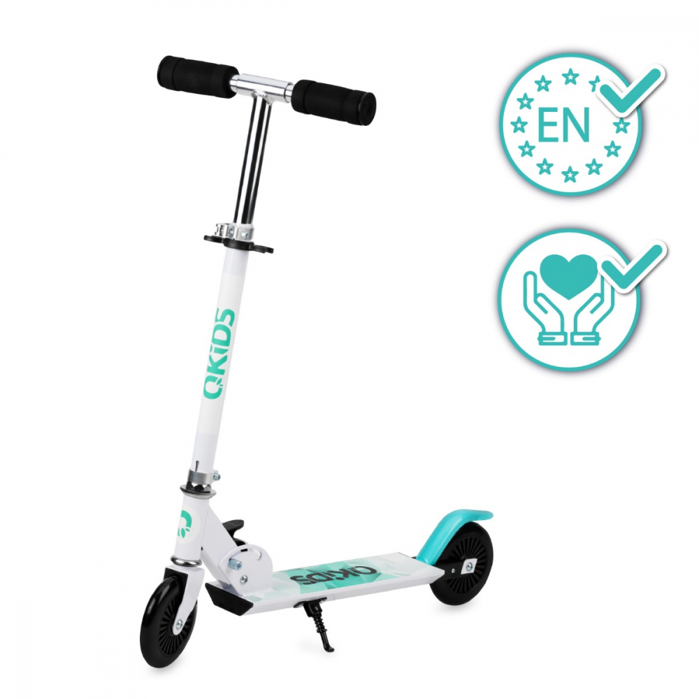Trotineta copii, QKIDS, FLO Blue, Rulmenti ABEC-9, Roti poliuretan 85A, Ghidon T-shape [1]
