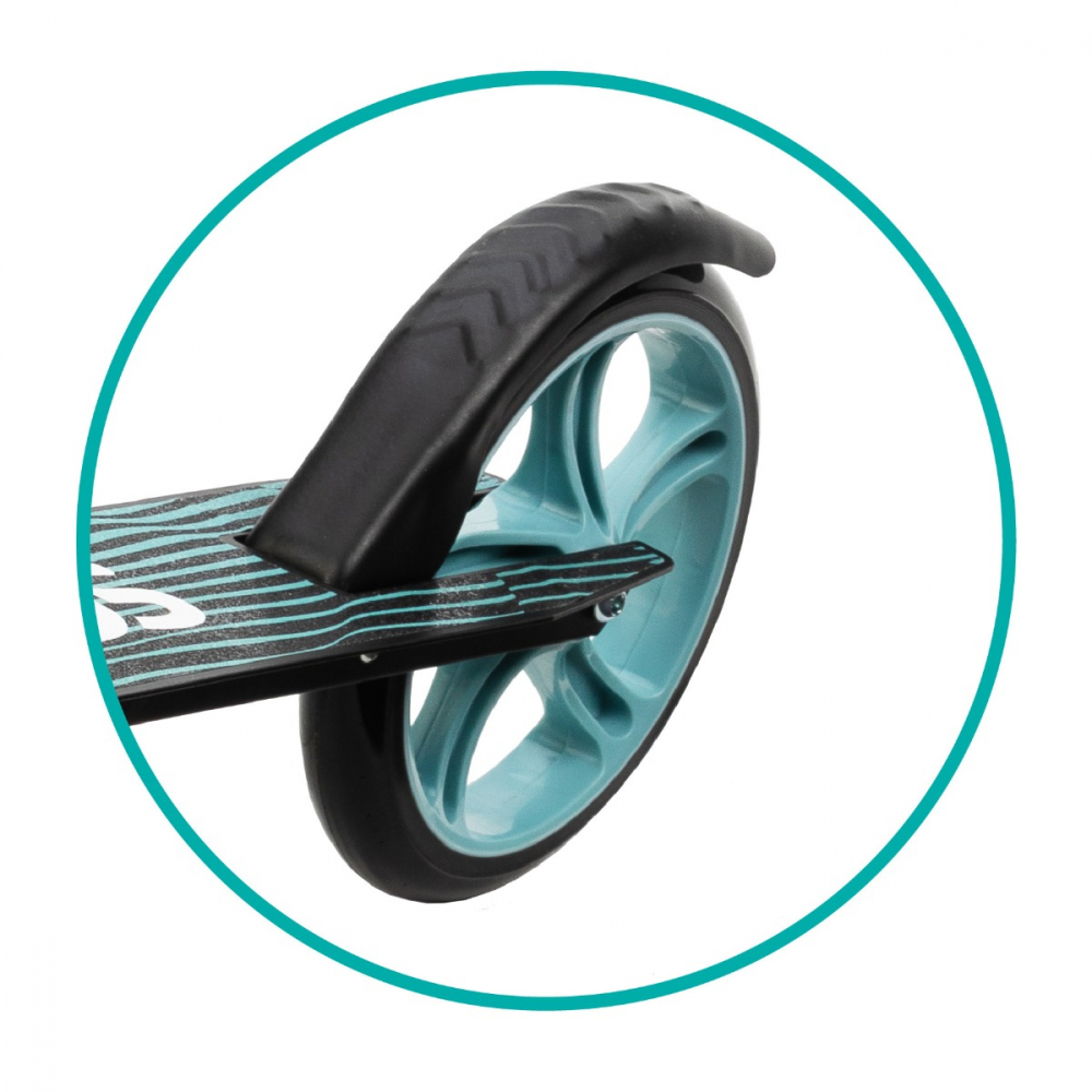 Trotineta freestyle, QKIDS, WEISS Green, Ghidon reglabil pe 3 trepte, Amortizor Easy&Up [6]