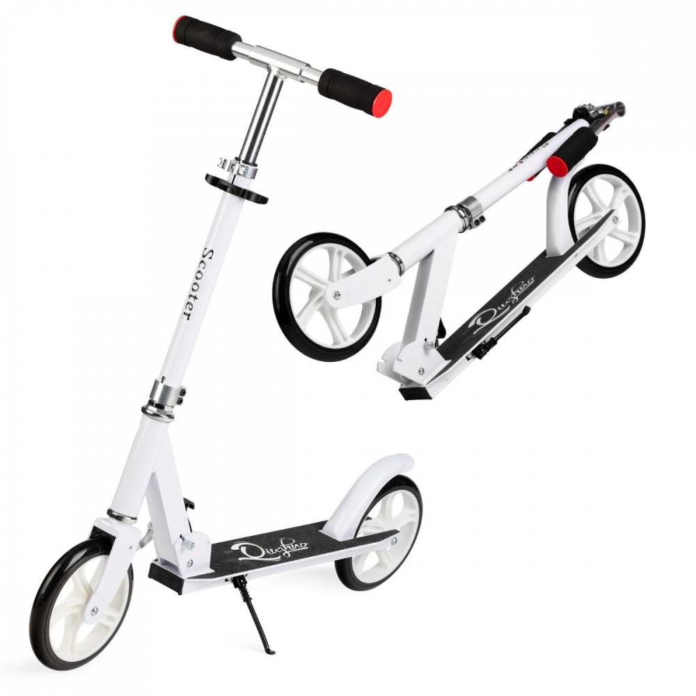 QKids-Trotineta freestyle, QKIDS, WEISS White, Ghidon reglabil pe 3 trepte, Amortizor Easy&Up [1]
