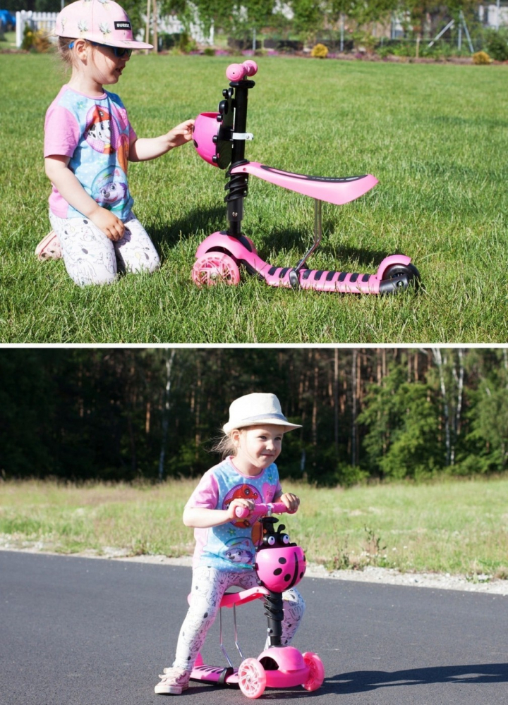 Trotineta Malplay Buburuza Tip Scooter Roz [2]