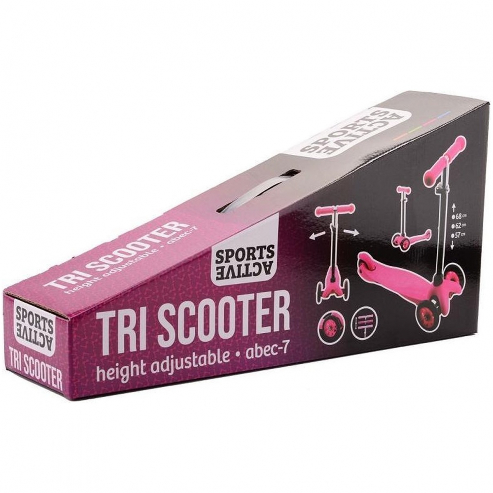 Trotineta roz cu 3 roti Sports Active, 3+ ani [2]