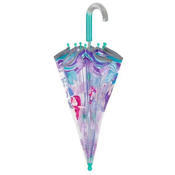 Umbrela manuala Perletti Sirena Shellfie 42 cm transparenta [1]
