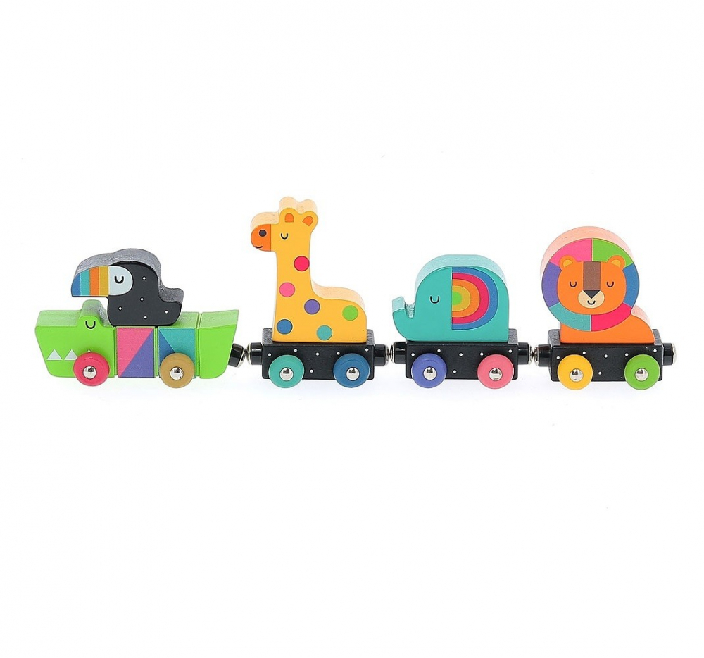 Vilac Tren cu animale curcubeu [2]