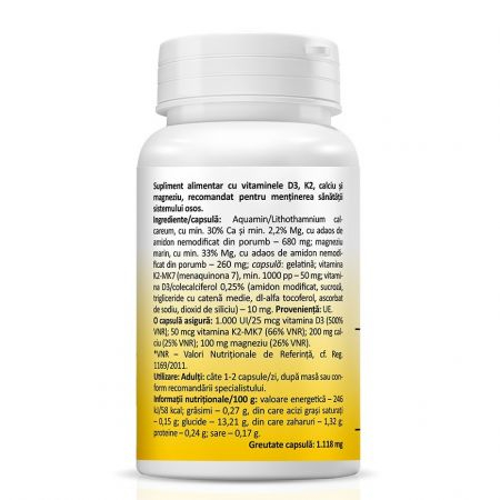 Vitamin D3+K2+Ca+Mg Complex, 30 capsule, Zenyth [2]