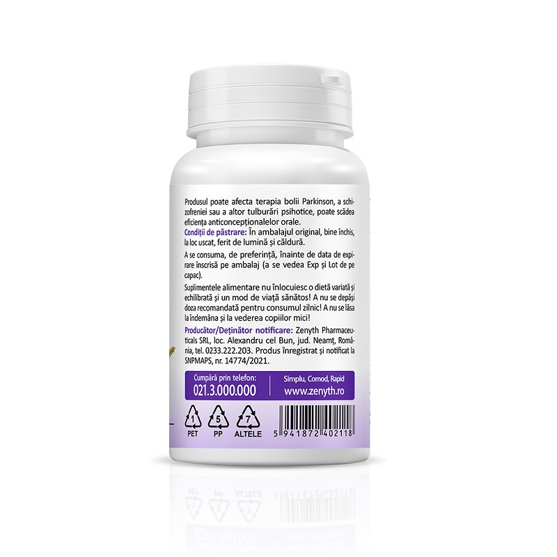 Vitex Agnus - Castus, 225 mg, 30 capsule vegetale, Zenyth [3]