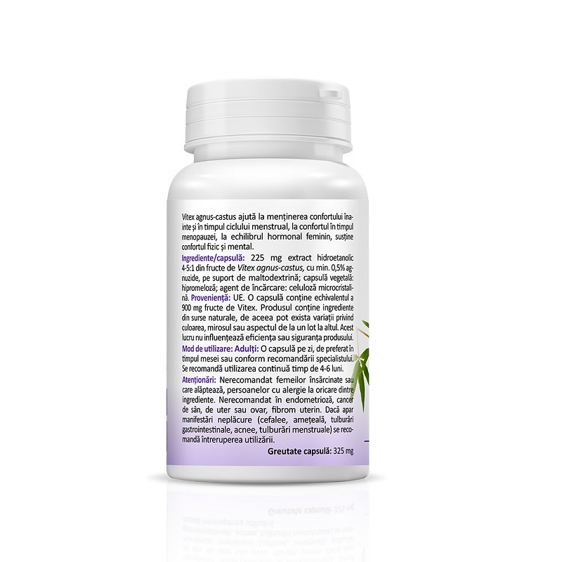 Vitex Agnus - Castus, 225 mg, 30 capsule vegetale, Zenyth [2]