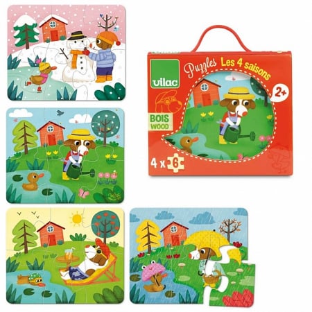 Cadouri prima aniversare - Vilac-4-Puzzle-Anotimpuri