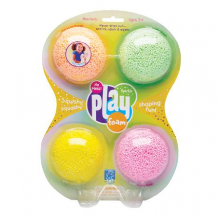 Érzékelést fejlesztő játékok - Learning-Resources-Playfoam-Spuma-modelabila-cu-sclipici-in-4-culori