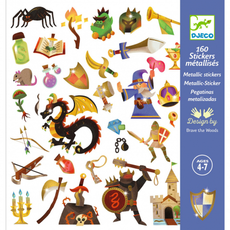 Lucru manual copii - Djeco Abtibilduri Djeco Fantezie medievala