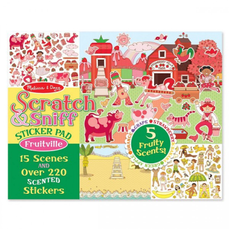 Játékok 4 éves kortól - Melissa & Doug Abtibilduri parfumate Orasul fructelor